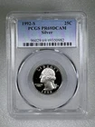 1992-S Washington Quarter Silver PCGS PR69DCAM