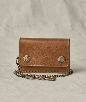    Belstaff England $160 Leather Trucker Wallet + Chain Rare Trialmaster 