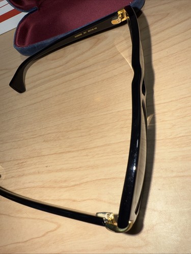 GUCCI GG0525S 001 60mm Black Gold Square Aviator Sunglasses Japan - Picture 5 of 17