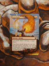 Magic the Gathering Lava Spike #3 Hand Painted Unique Custom MTG Alter