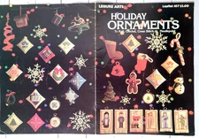 Leisure Arts Holiday Christmas Ornament To Knit Crochet Cross Stitch Needlepoint