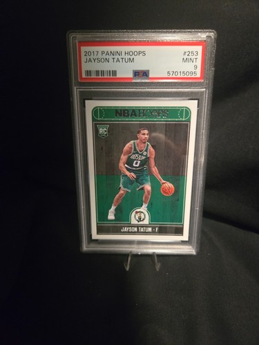 Jayson Tatum PSA 9 RC Panini Hoops # 253 2017