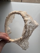 Vtg Wedding Headpiece 3D Lace 1970  s