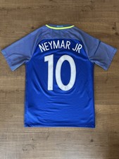 Neymar Authentic Brazil 2016 Away Soccer Jersey Size S Used