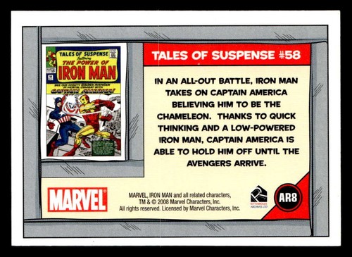 2008 Rittenhouse Iron Man Movie Archives Tales of Suspense 9 Card Set #AR1-9 - Picture 16 of 18