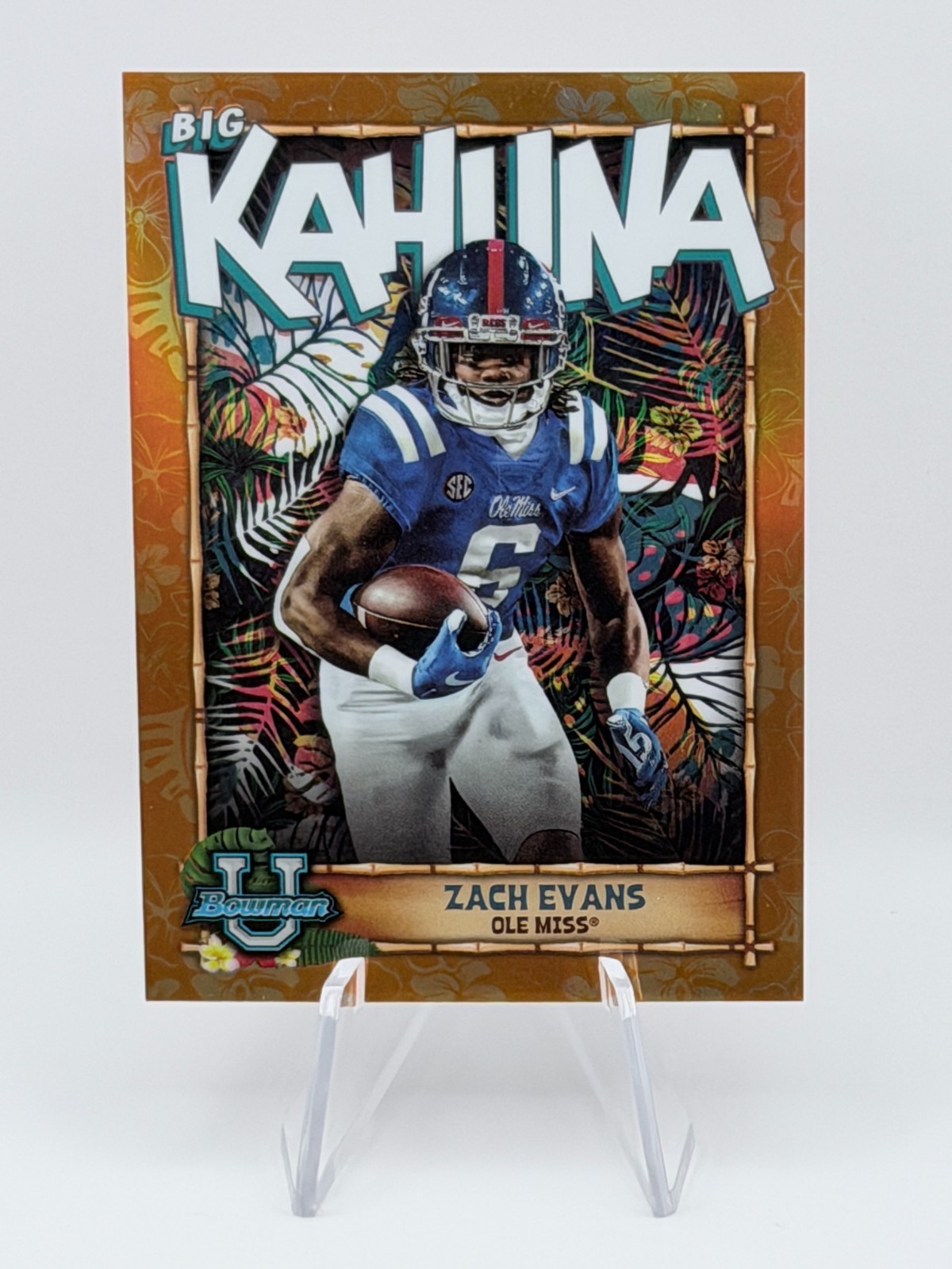 Zach Evans - 2022 Bowman U Chrome Big Kahuna #TBK-22 Orange /25 Ole Miss SSP