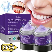 2PCS Dental restoration mineral powder, mineral tooth powder, teeth whitening US