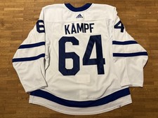 Game Worn Toronto Maple Leafs David Kämpf  NHL Jersey Trikot White  