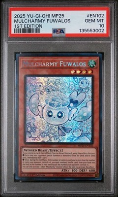 PSA 10 Yu-Gi-Oh Mulcharmy Fuwalos MP25-EN102 Prismatic Secret Rare