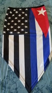 BRAND NEW AMERICAN AND CUBAN FLAG BANDANA OR GAITER            FREE SHIPPING