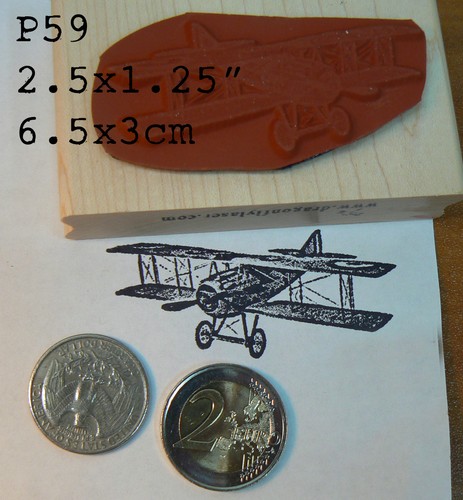 P59 Airplane rubber stamp WM - Picture 2 of 2