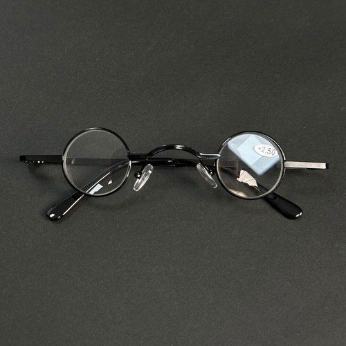 3 Paia Occhiali da Lettura 30mm Piccoli Rotondi Lettori Metallo Uomo Donna +1.0 ~ 3.5 K71 - Foto 23 di 27
