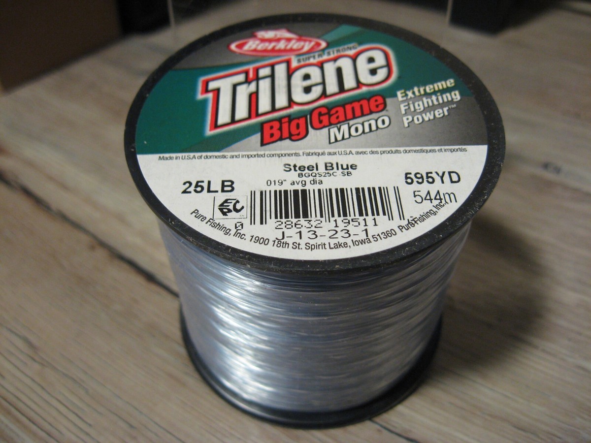 Berkley Trilene Big Game Mono Fishing Line 25 LB 595 Yards Steel Blue Color  | eBay