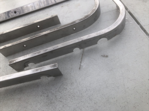 1967 68 69 BARRACUDA REAR SEAT MOLDING TRIM SET 6 NICE STAINLESS SURROUND - Picture 6 of 16