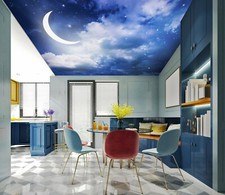 3d Moon Stars Clouds 80 Wallpaper Murals Wall Print Decal Wall Deco Aj Wallpaper