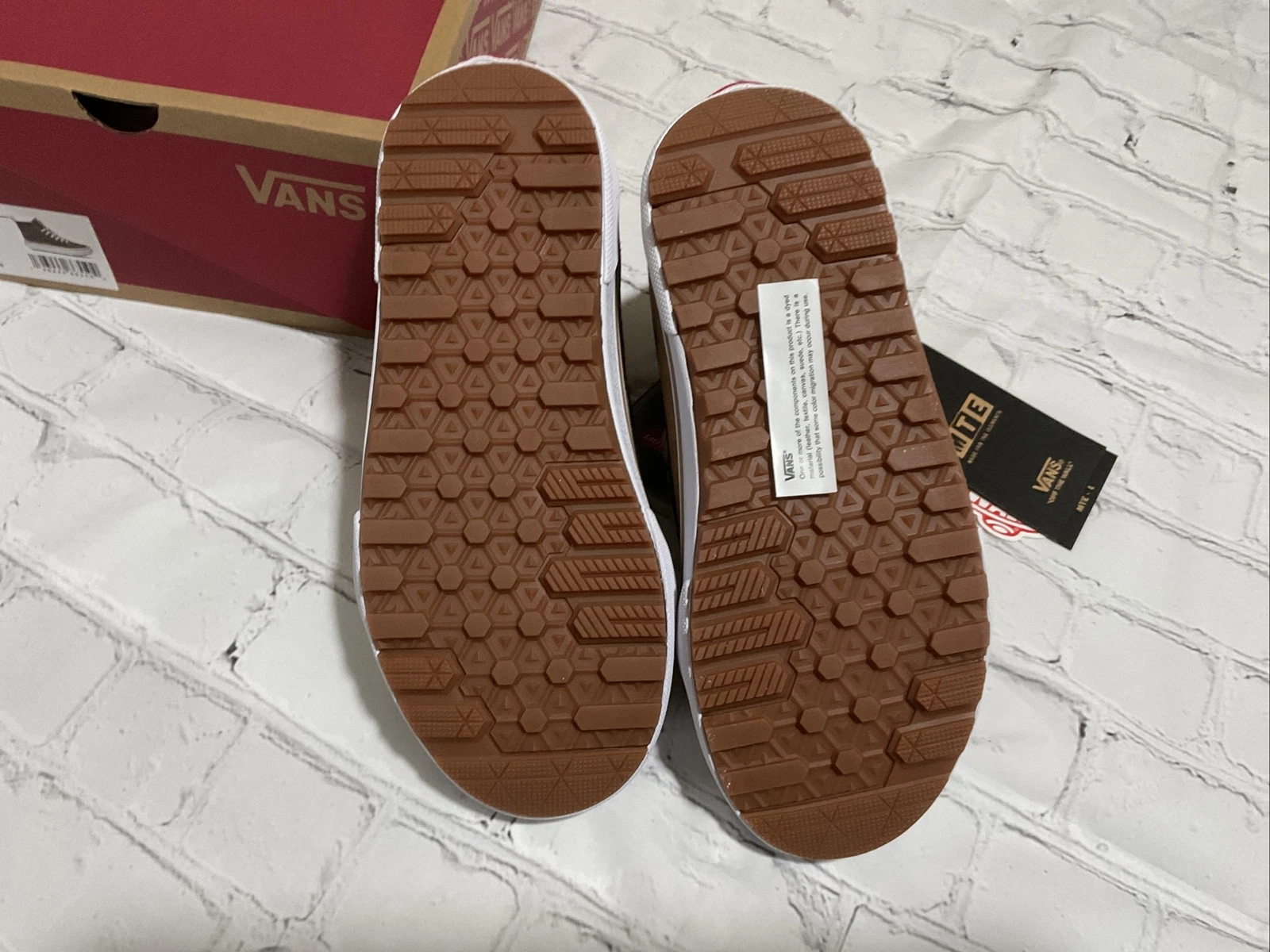 Stivali Vans Sk8 Hi MTE 1 per tutte le stagioni a quadri marroni neri taglia 3 nuovi con scatola