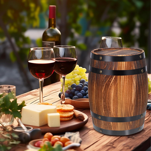 Wooden Wine Whiskey Barrel Bucket Vintage Flower Planter Container for Home Kitc - Picture 8 of 9