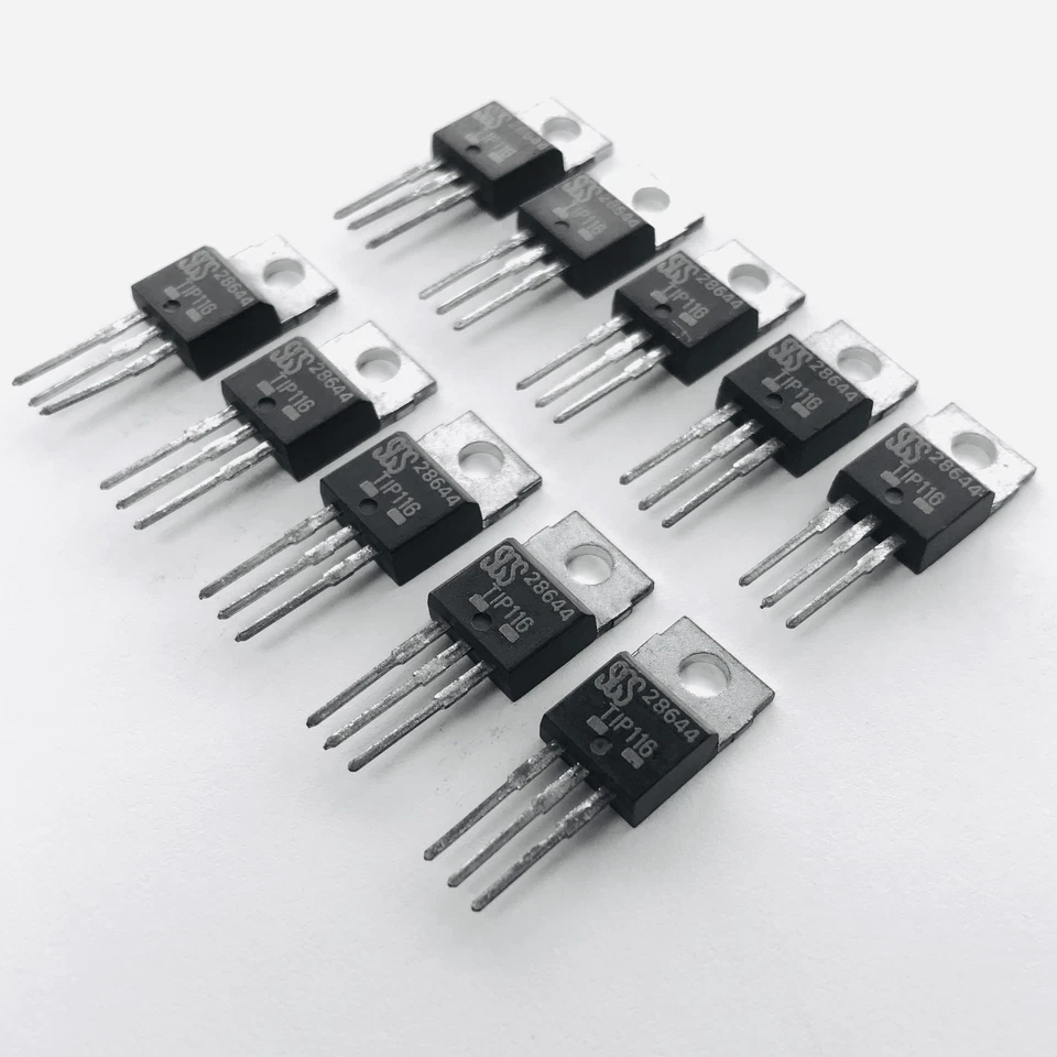 (PKG of 10) TIP116 PNP Darlington Transistor, -2A, -80V, SGS, TO-220 - Image 2 of 2