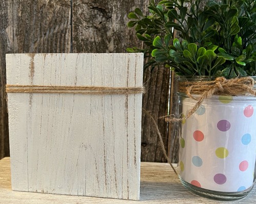 EASTER BUNNY Farmhouse Tiered Tray Shelf Decor Rustic Wood Mini Sign HP - Picture 7 of 10