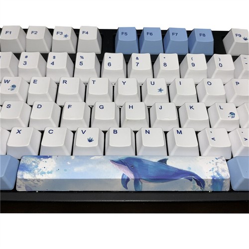 Sea Blue Whale Theme OEM High Mechanical keyboard keycap 108keys Set Collection - Picture 10 of 16