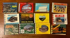 Lot of 12 Miniature American Scenic Postcard Booklets