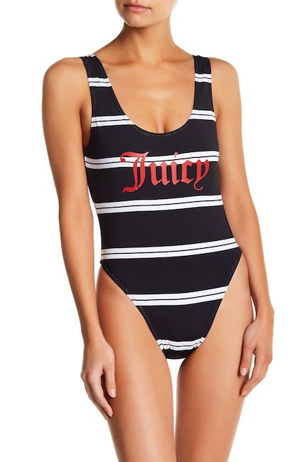 NWOT black & white stripes Juicy Couture one piece swimsuit NWOT black & white stripes Juicy Couture one piece swimsuit