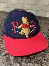 Vintage 90s Disney Winnie The Pooh Character Snapback Hat Pop Disney Store