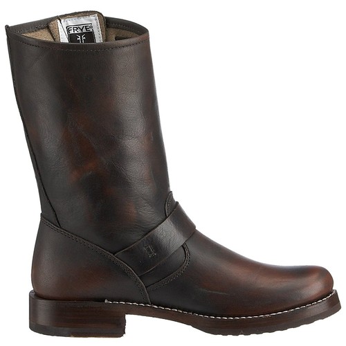 FRYE SHOES VERONICA SHORTIE BOOTS BRUSH OFF DARK BROWN LEATHER NEW 77511 8 - Picture 5 of 9