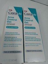 CeraVe Acne Control Gel W/ AHA  BHA - 1.35 fl oz 2pk bundle 