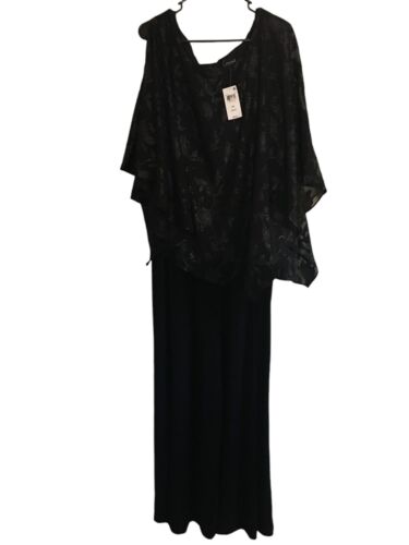 Connected Apparel Jumpsuit Women's Size 24 W Black Layered
