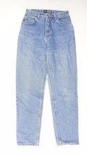 Falmer Heritage Womens Blue Cotton Blend Straight Jeans Size W26 L30
