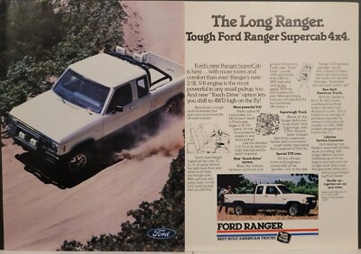 1986 Ford Ranger 4 x 4 Pickup Truck 2p Print Ad | eBay