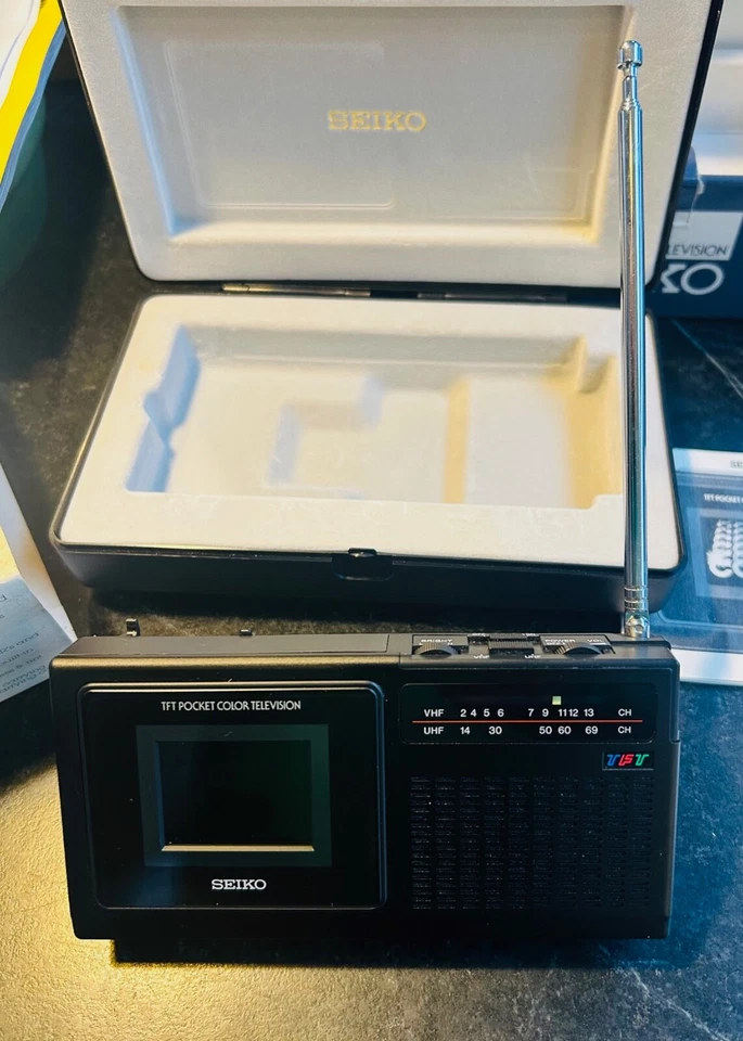 TV vintage japonesa Seiko T102 bolsillo color antiguo micro como nuevo 1985 Foto 3 de 4