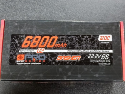 Spektrum 22.2V 6800mAh 6S 120C Smart G2 Pro Basher LiPo IC5 SPMXB6S68 New!!