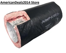 Insulated Flexible Round Flex Duct Tube R6 Heating/AC Black Venting Choose SIZE