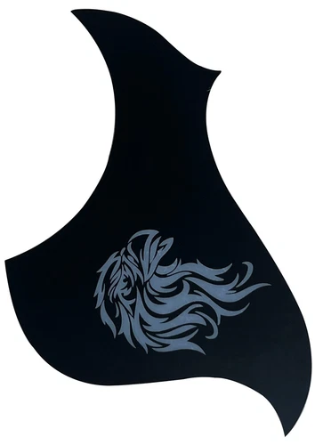 Black For Fit Gibson L4A Style Guitar Pickguard Self Adhesive Sheet Back