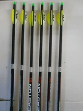 @NEW@ 6- Easton 6.5mm 400 Classic Acu-Carbon Arrows  w/ Blazer Vanes & Inserts