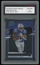 JONATHAN TAYLOR 2020 PANINI CLEARLY DONRUSS 1ST GRADED 10 NFL RATED ROOKIE CARD
