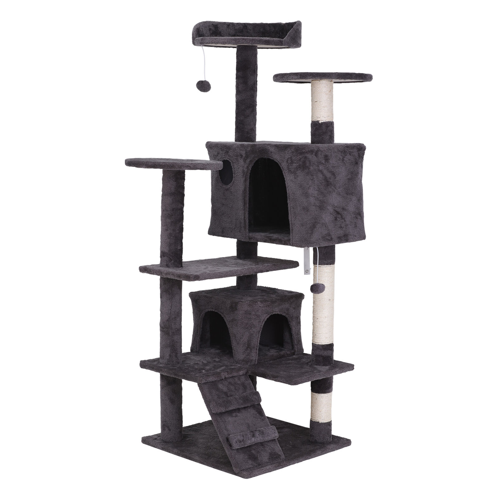 55" STURDY Cat Tree Tower Activity Center Large Playing House Condo For Rest