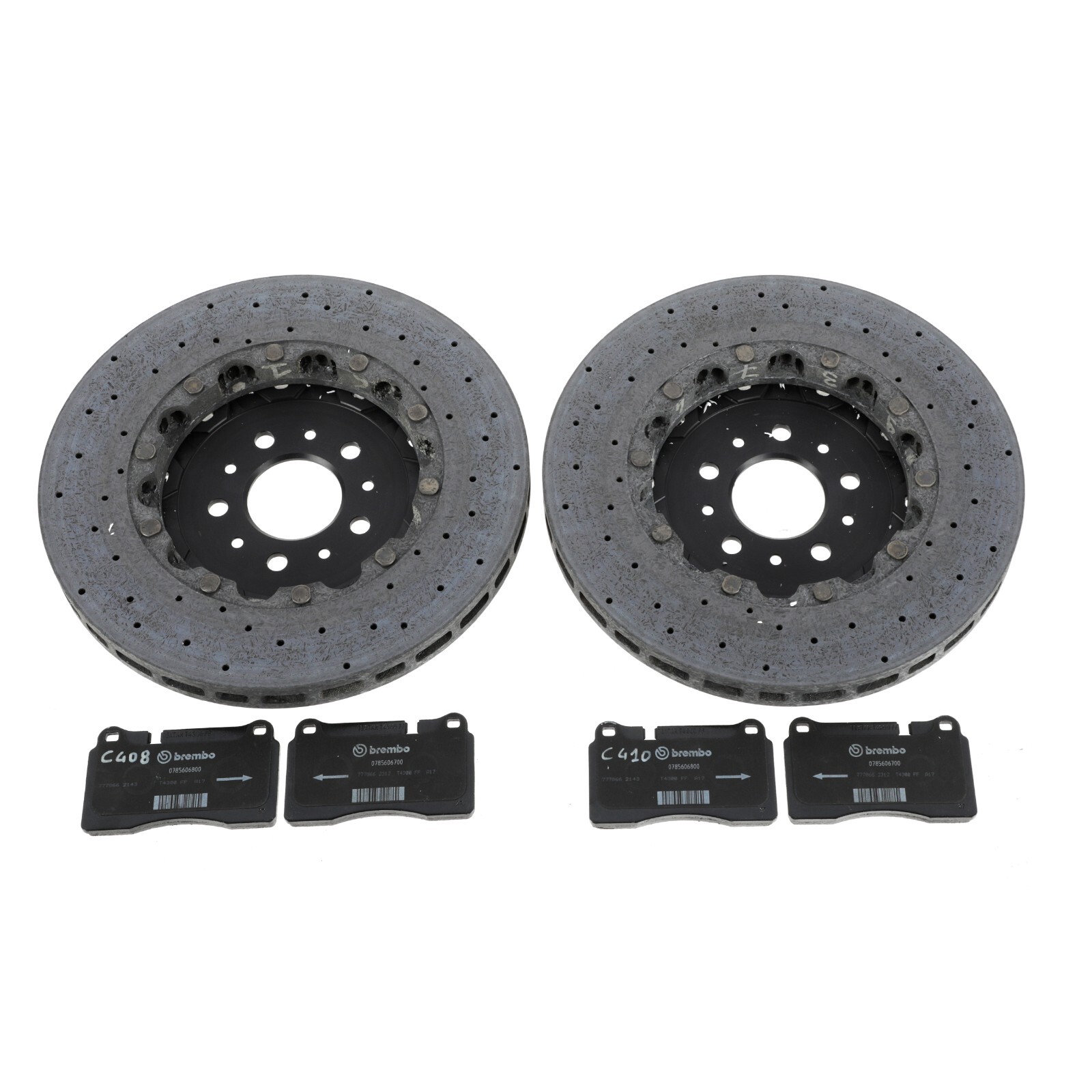 GENUINE ASTON MARTIN BREMBO BRAKE DISC & PADS SET-RR OE NEW ED23-28-10108