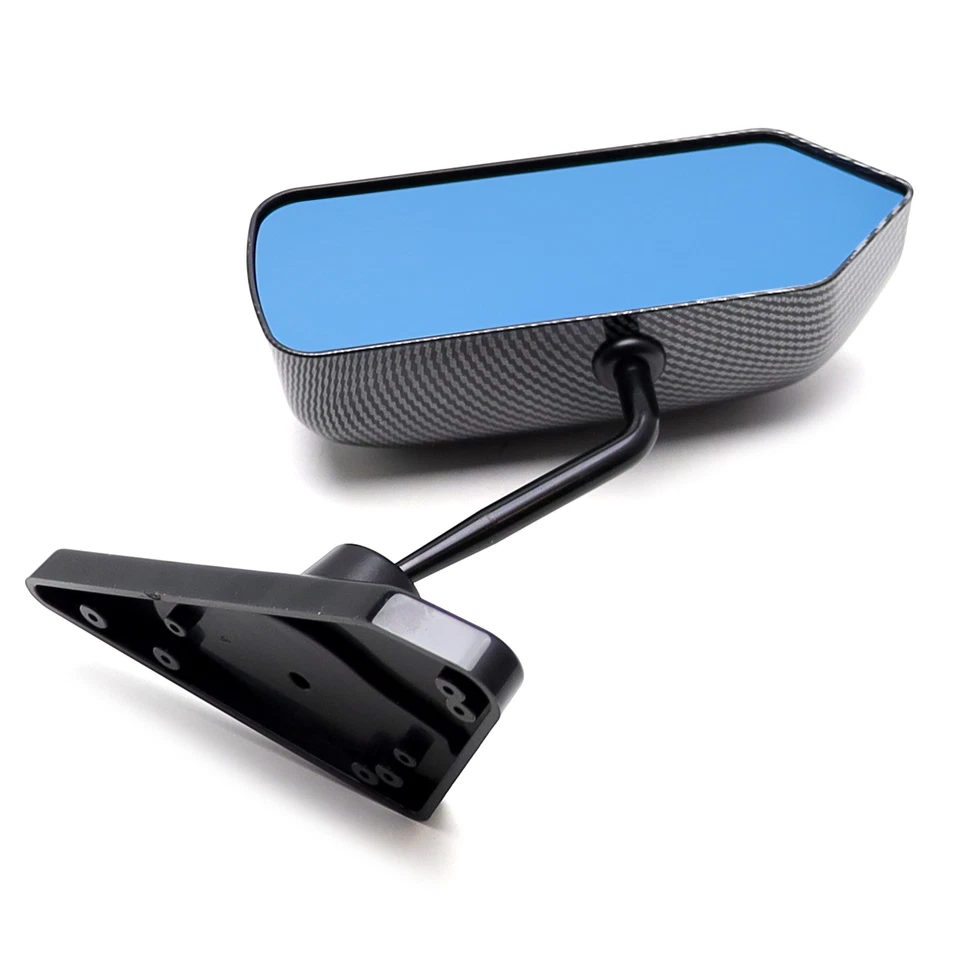 Espejos retrovisores laterales universales estilo F1 con vidrio azul para Acura Honda Mazda Subaru Toyota Foto 2 de 4