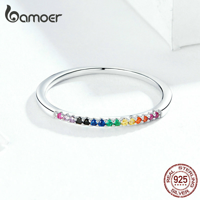 Bamoer Elegant S925 Sterling Silver Cross Open Ring Fashion Women Gifts Jewelry