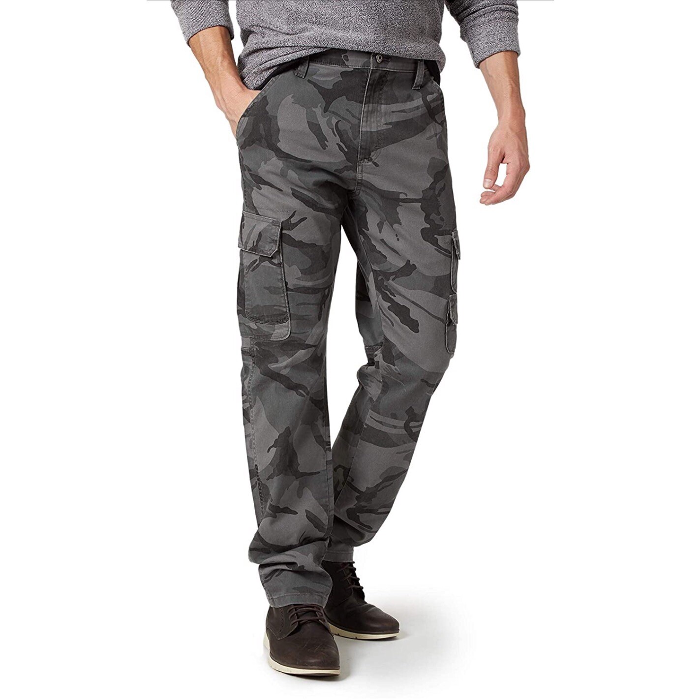 NEW Wrangler Men's Grey Camo Cargo Carpenter Pants 30x30 - Regular Tapered  191057757242 | eBay