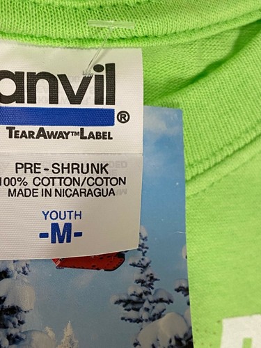 Set of TWO TShirts Sz M NWT Youth Green Beaver & Dig Mammoth CO Ski Snow Tees - Picture 8 of 9