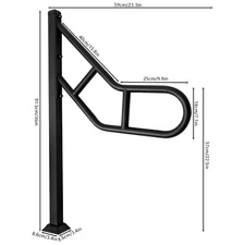 Single Handrail For Outdoor/ Indoor Steps Stair Railing U-Shaped Stair Grab Rail