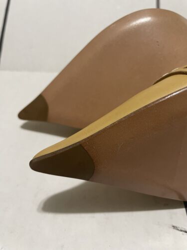 Casadei Yellow Leather Pointed Toe Slingback Pump Heel sz 9.5 B - Picture 10 of 11
