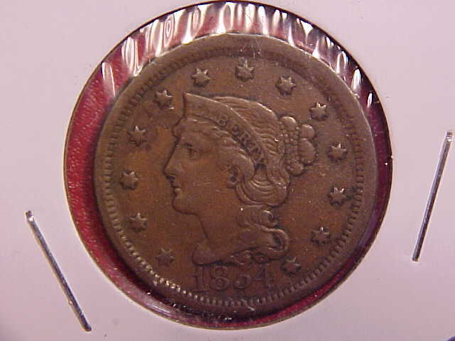 1854 LARGE CENT - XF - SEE PICS! - (N9838) | eBay