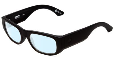 SPY Optics Genre Oval Designer Blue Light Filter Eyeglasses in Matte Black 54 mm