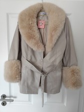 Damen Face Lederjacke mit Abnehmbaren Fell