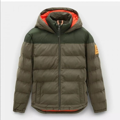 GREEN WINDPROOF INSULATED HOODED JACKET 